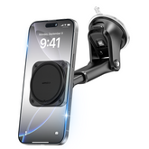 APPS2Car for MagSafe Car Mount, Extra Strong Hold Magnetic Phone Holder with 20xN55 Magnets, Suction Cup Stand for Windshield Dashboard, Adjustable Telescopic Arm, Fit for iPhone Samsung A2C