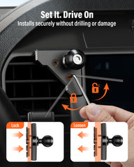 APPS2Car Magnetic Car Mount for Ford F-150 2021-2026 Air Vent Phone Mount, MagSafe Strong Magnet Holder, Metal Socket Arm - No Shake, No Block Airflow, No View Drop A2C