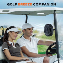 A2C Golf Cart Fan Rechargeable Magnetic Base Battery Operated Portable Fan A2C