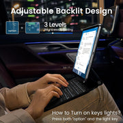 APPS2Car Magnetic Keyboard Case for iPad Pro 12.9-inch (6th/5th/4th/3rd Gen) with Floating Stand, Backlit Keyboard & Multi-Touch Trackpad, Slim & Lightweight iPad Case - Black APPS2Car Mount