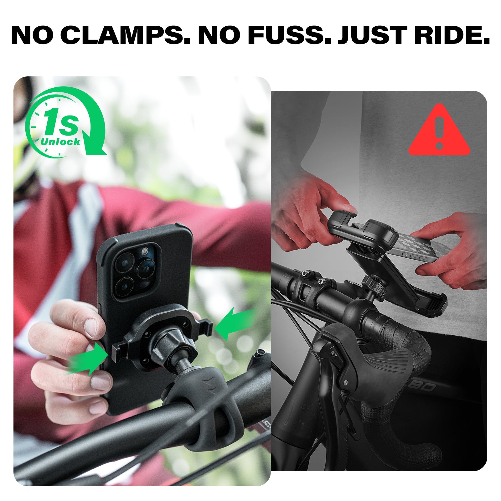 A2C One-Lock Bike Phone Holder Kit with iPhone Case A2C