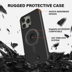 A2C One-Lock System Bike Phone Holder Kit with MagSafe Phone Case for iPhone A2C