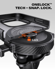 A2C ONE-LOCK Ultra-Safe Bike & Bicycle Phone Holder, Magnetic Auto-Alignment,Magnet & Airbag Dual Suspension System A2C