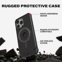 A2C One-Lock Motorcycle Phone Mount with Magsafe Phone case for iPhone A2C