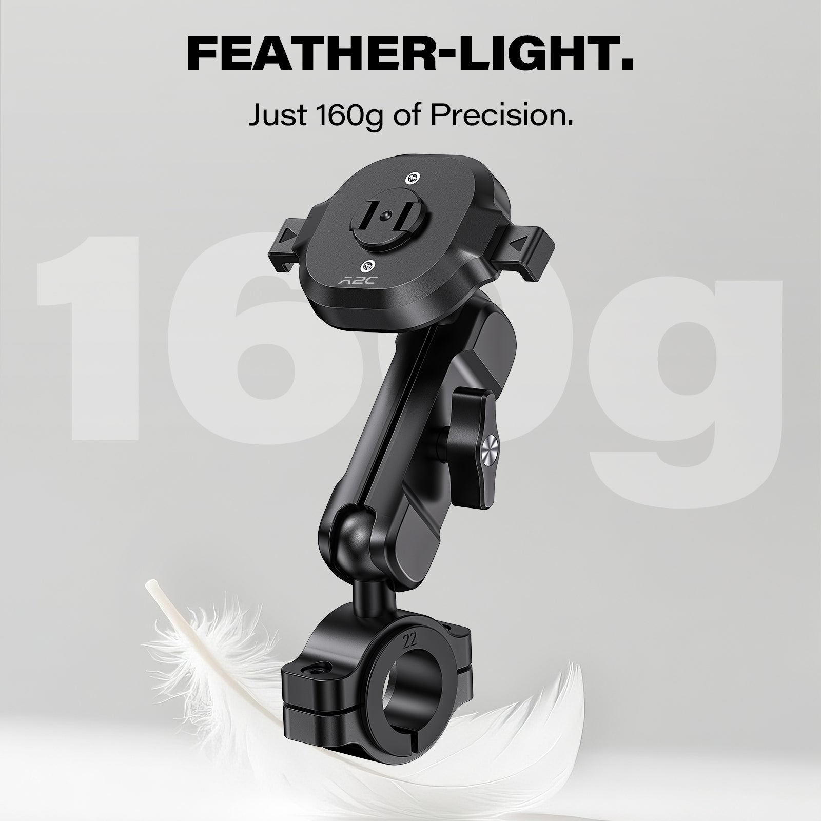 A2C One-Lock Motorcycle Phone Mount with Magsafe Phone case for iPhone A2C