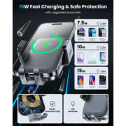 Tri-Pivot Dual Coil Auto Clamping Car Charger APPS2Car Mount