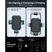 Tri-Pivot Dual Coil Auto Clamping Car Charger APPS2Car Mount