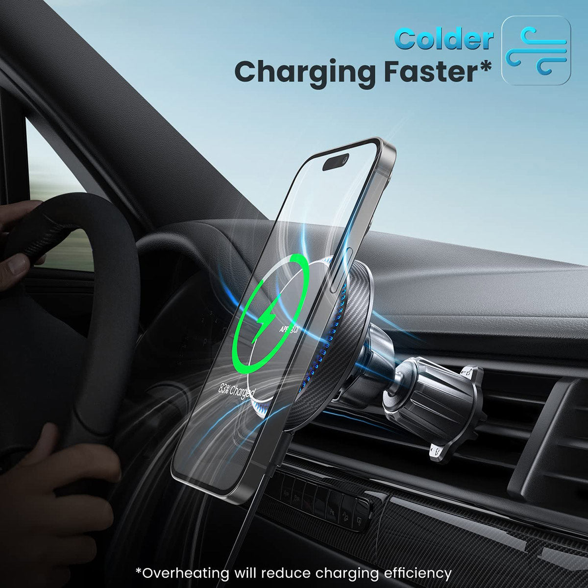 Car Charger Mount with 15W Fast Charging for Magsafe Car Vent Mount APPS2Car Mount
