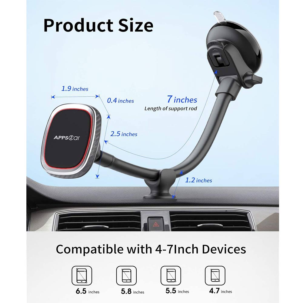 Gooseneck Magnetic Cell Phone Mount APPS2Car Mount