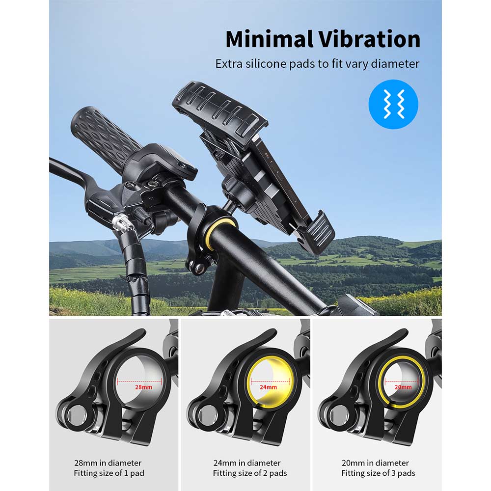 Adjustable Motorcycle & Bike Phone Holder APPS2Car Mount