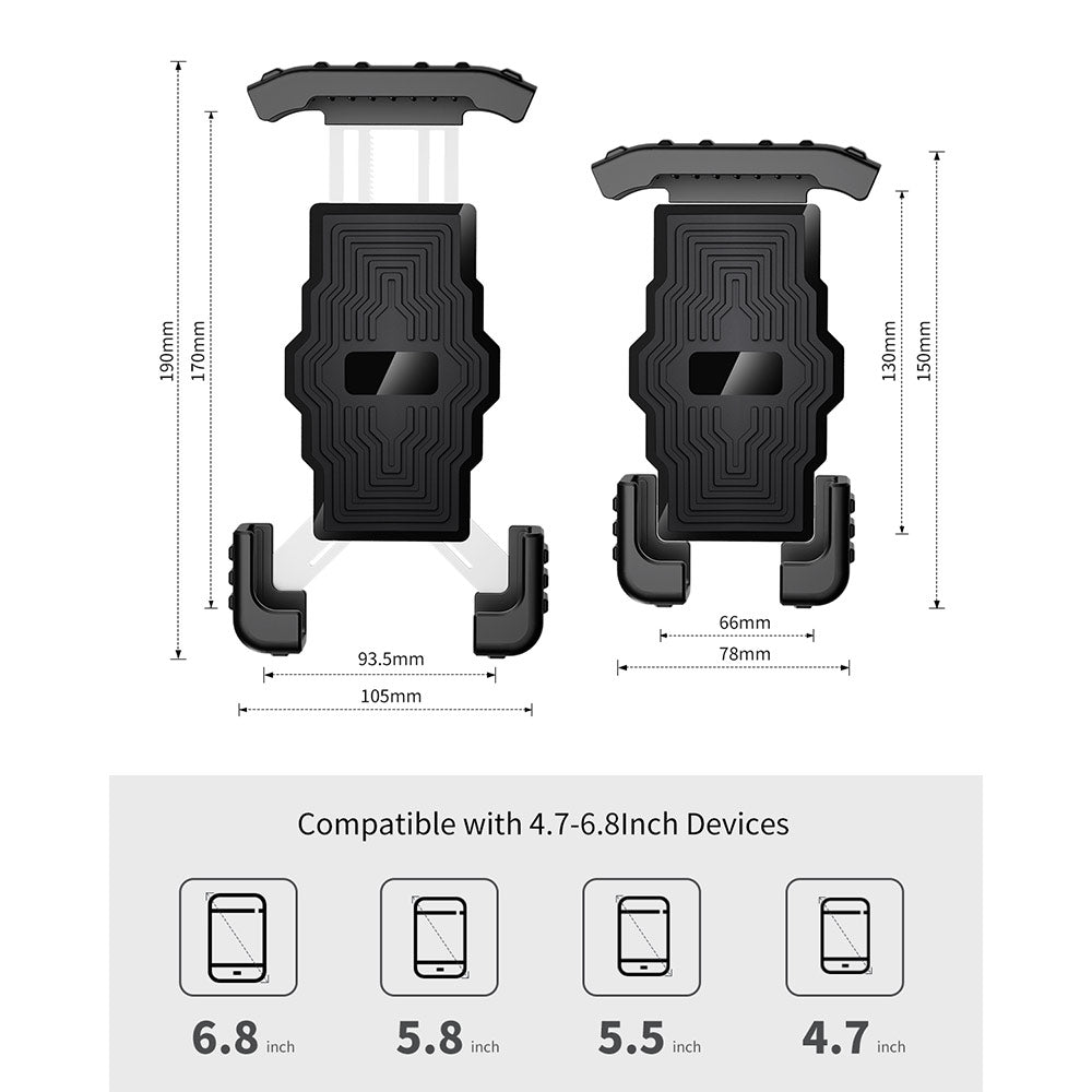 Adjustable Motorcycle & Bike Phone Holder APPS2Car Mount