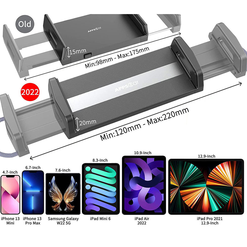 Car Tablet Holder for 4.5-12.9 Inch iPad Tablets APPS2Car Mount