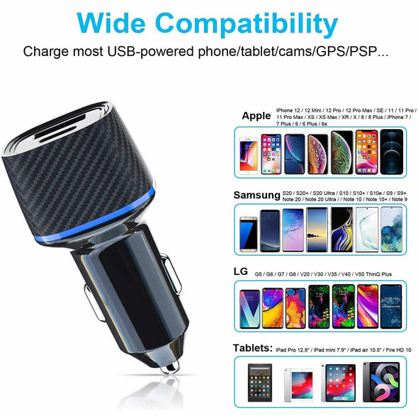 2-Pack 36W USB C Car Charger