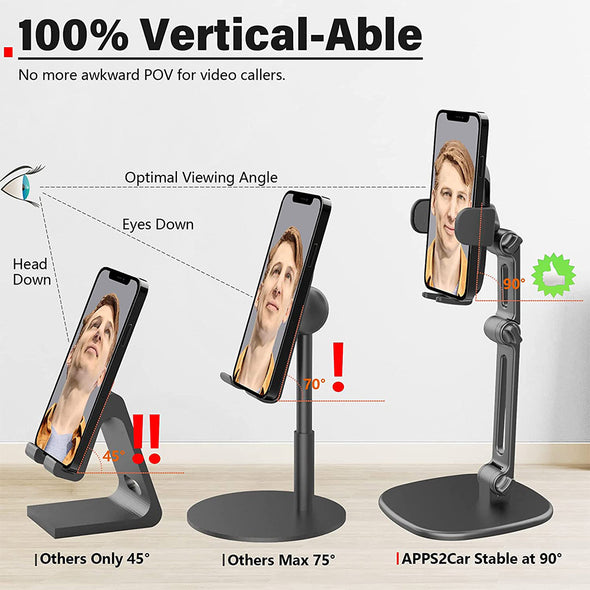 Adjustable Height Desk Phone Stand