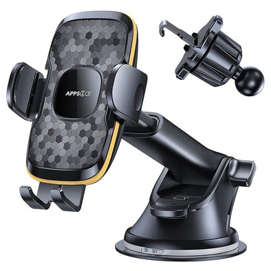 2-in-1 Dashboard Phone Holder With Hook Vent Base