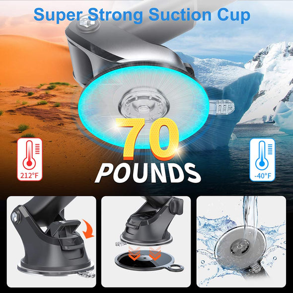 Suction Cup & Air Vent Car Phone Mount