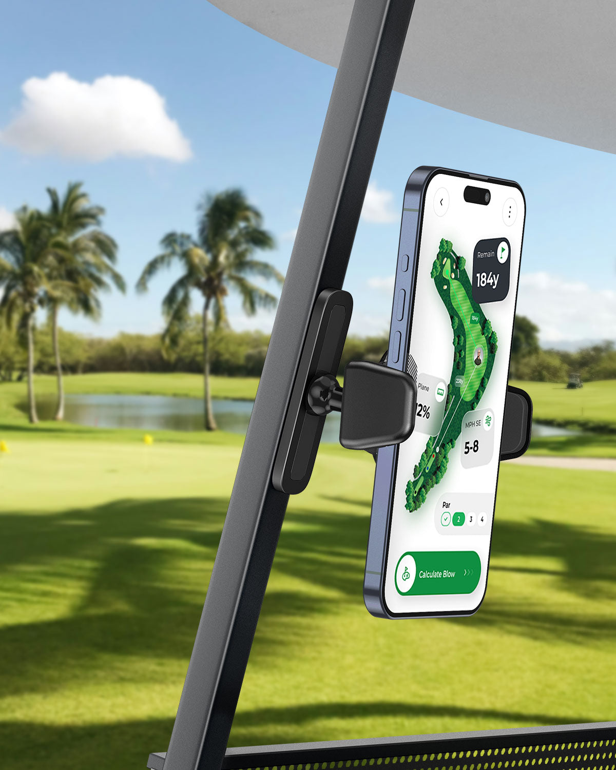 A2C Magnetic Golf Cart Phone Holder APPS2Car Mount