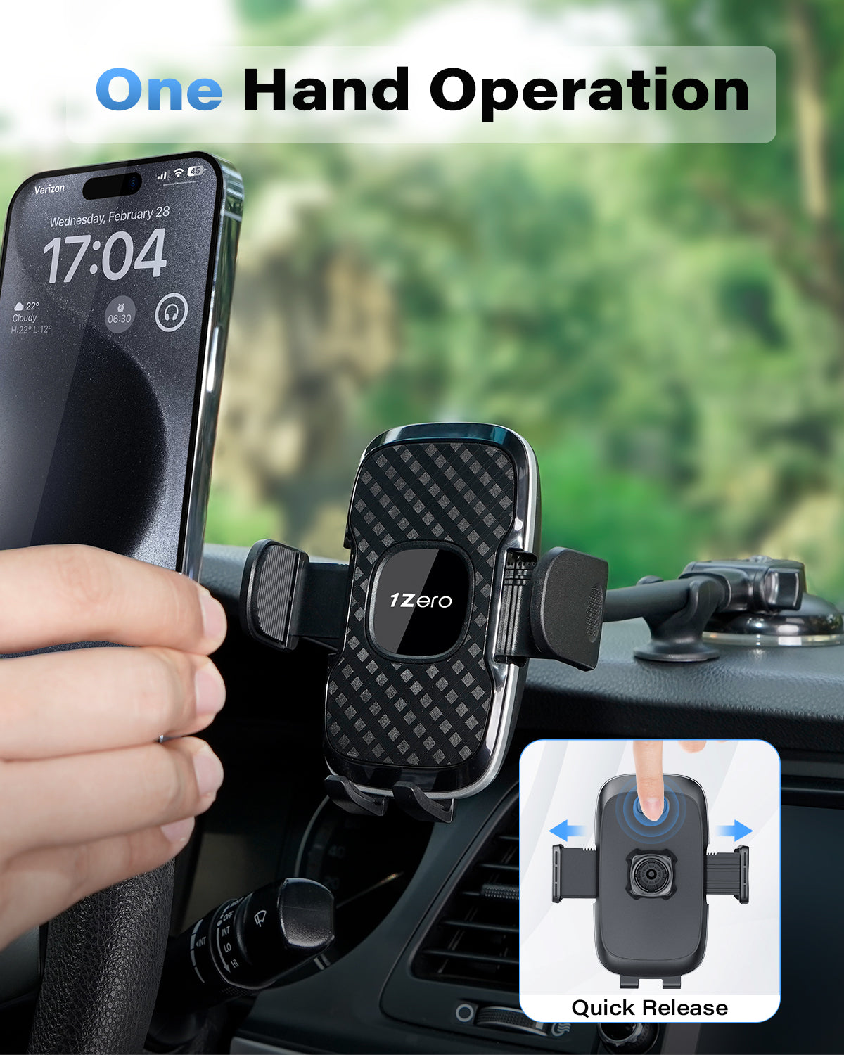 APPS2Car 14'' Gooseneck Car Phone Holder,Heavy Duty Phone Holder for Truck, [Flexibile Long Arm] [Anti Shake stabilizer] Windshield Car Phone Mount Suction Cup,Fit for iPhone, Samsung (Mirror Black) A2C