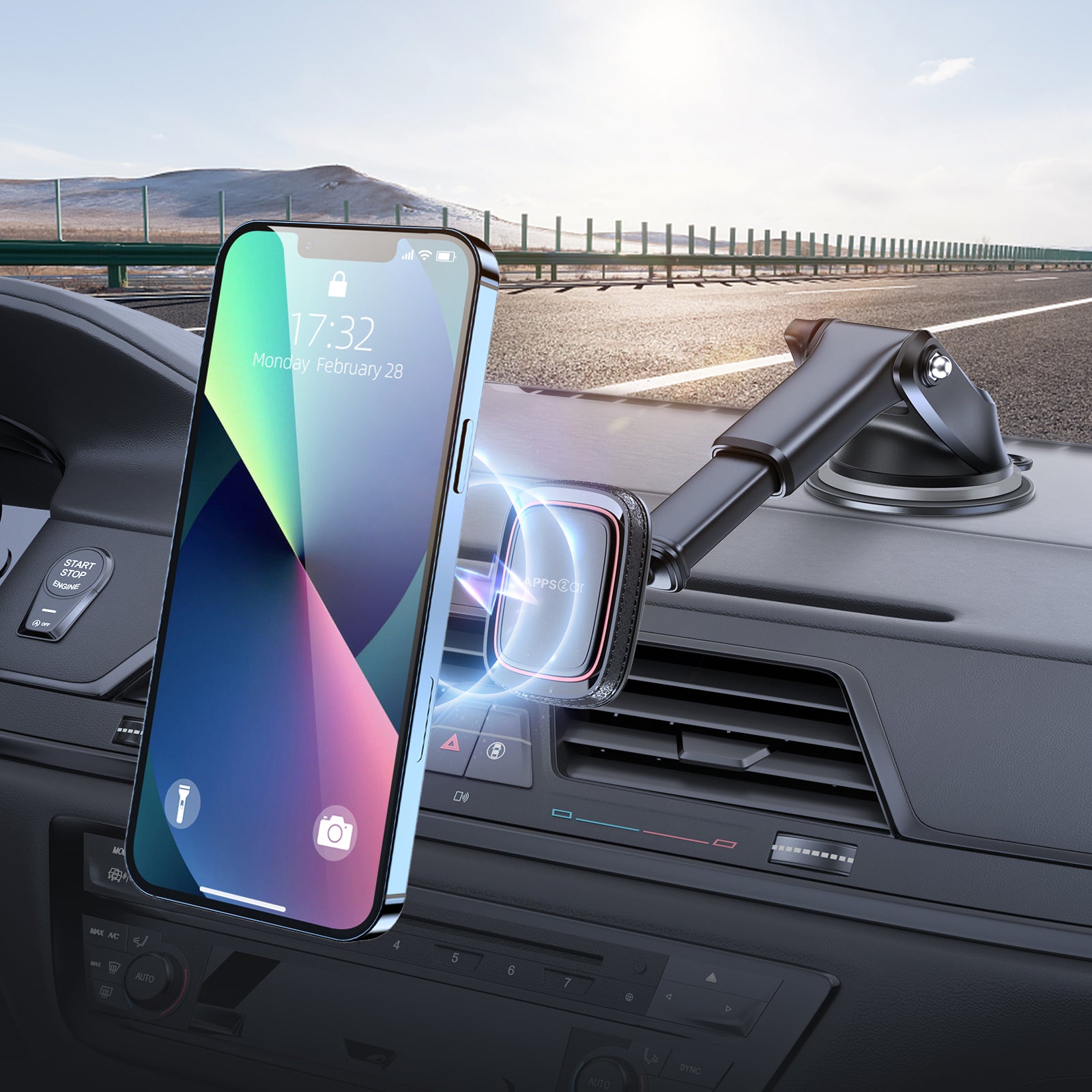 Windshield & Dashboard Magnetic Phone Mount APPS2Car Mount