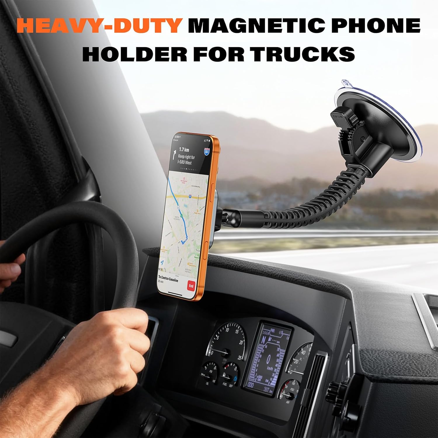 APPS2Car for Heavy-Duty MagSafe Truck Phone Mount A2C