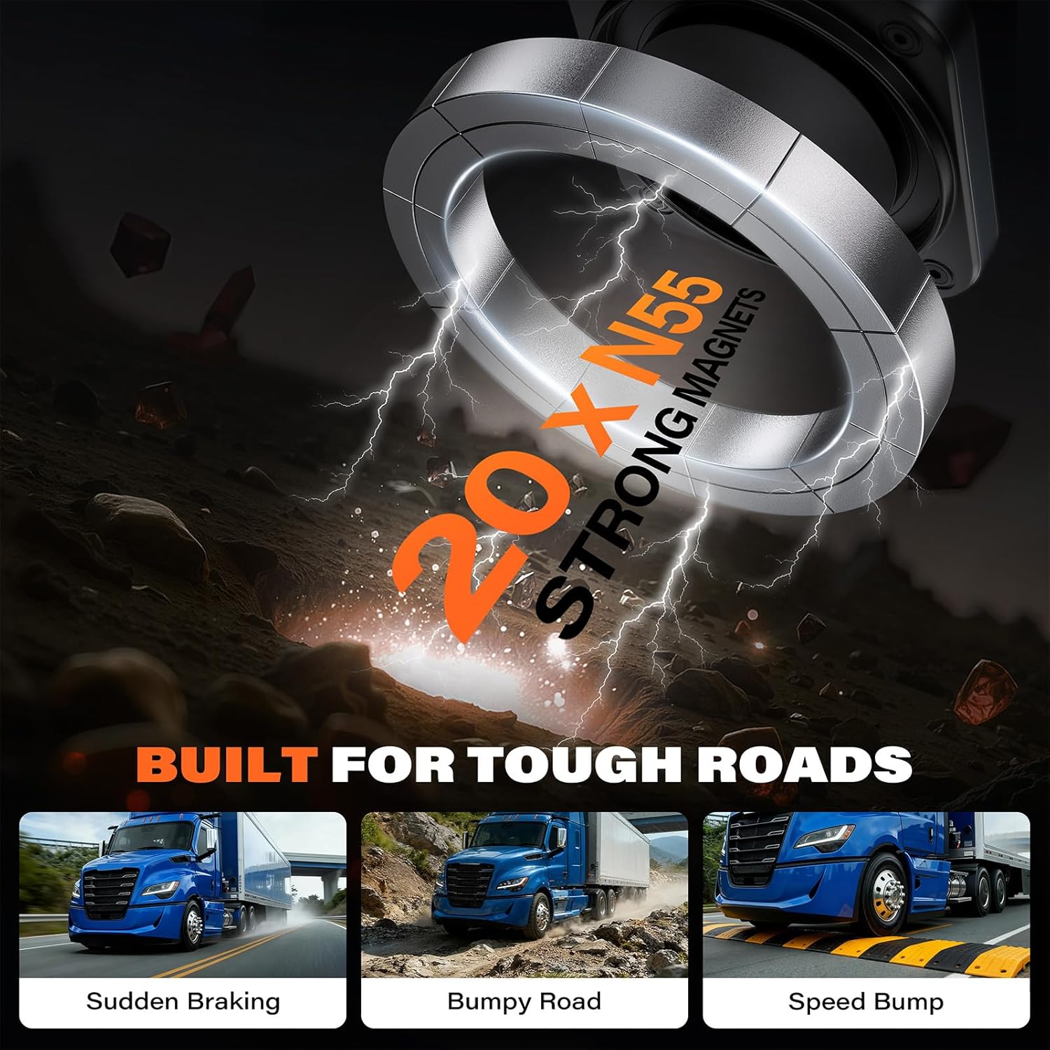 APPS2Car for Heavy-Duty MagSafe Truck Phone Mount A2C