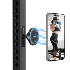 APPS2Car Magnetic Phone Holder for Gym, Alloy Base & Ball Joint, Attach to Metal Surfaces, Dual Magnetic Phone Mount for MagSafe iPhone 12-17 Series A2C