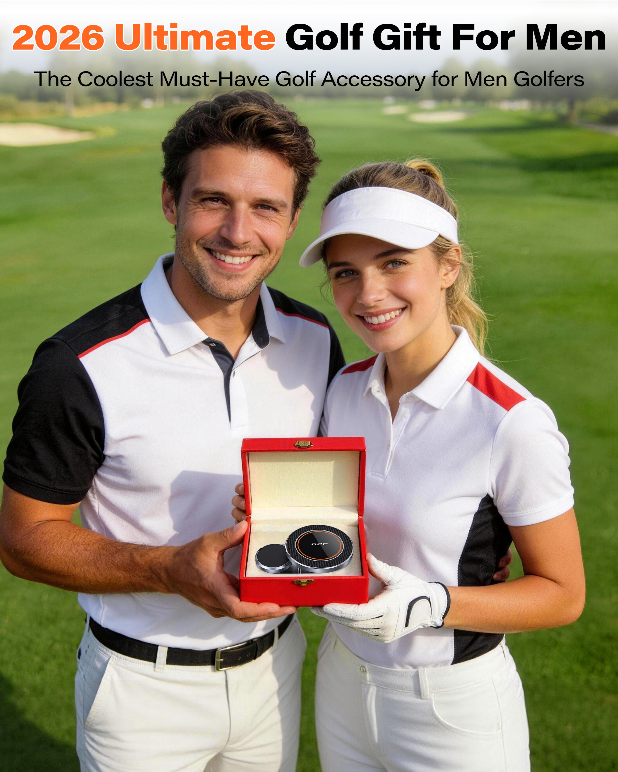 A2C Original Fold-Magnet Golf Cart Phone Holder with Rangefinder Mount, CNC Aircraft-Grade Aluminum Alloy, Unique Golf Gifts for Men Dad Him Husband Grandpa 2026, Premium Golf Accessories Essentials A2C