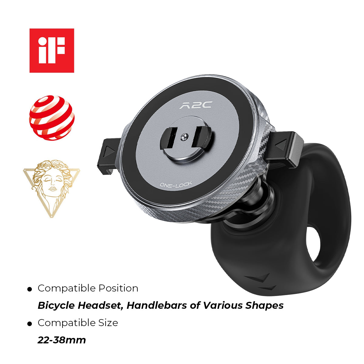A2C One-Lock Ultra Bicycle Phone Mount A2C