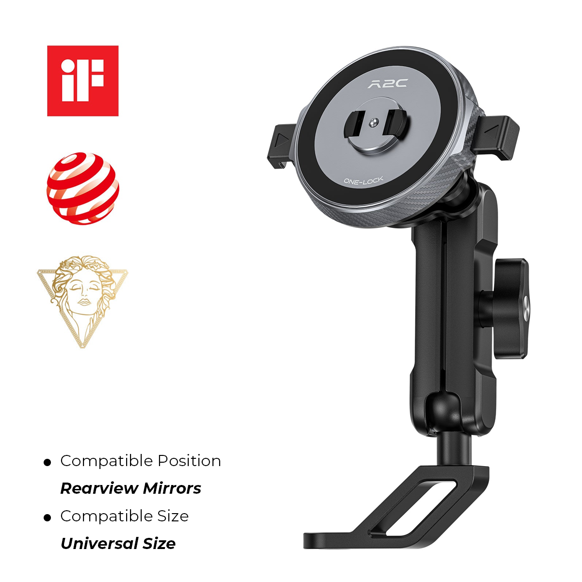 A2C One-Lock Ultra Motorcycle Phone Mount A2C