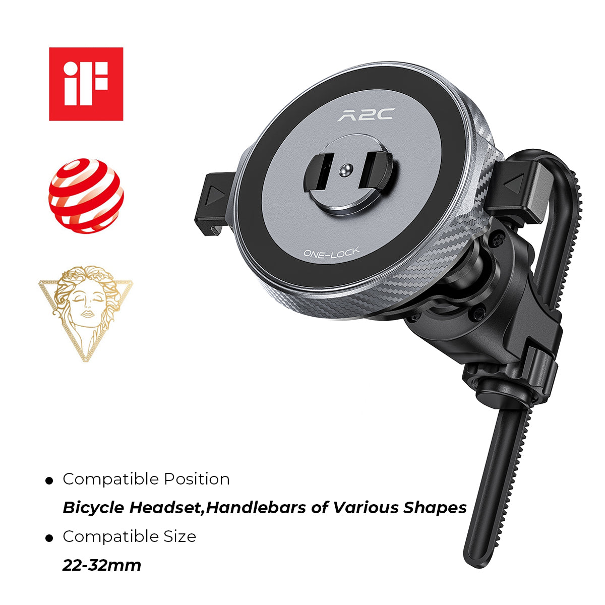 A2C One-Lock Ultra Bicycle Phone Mount A2C