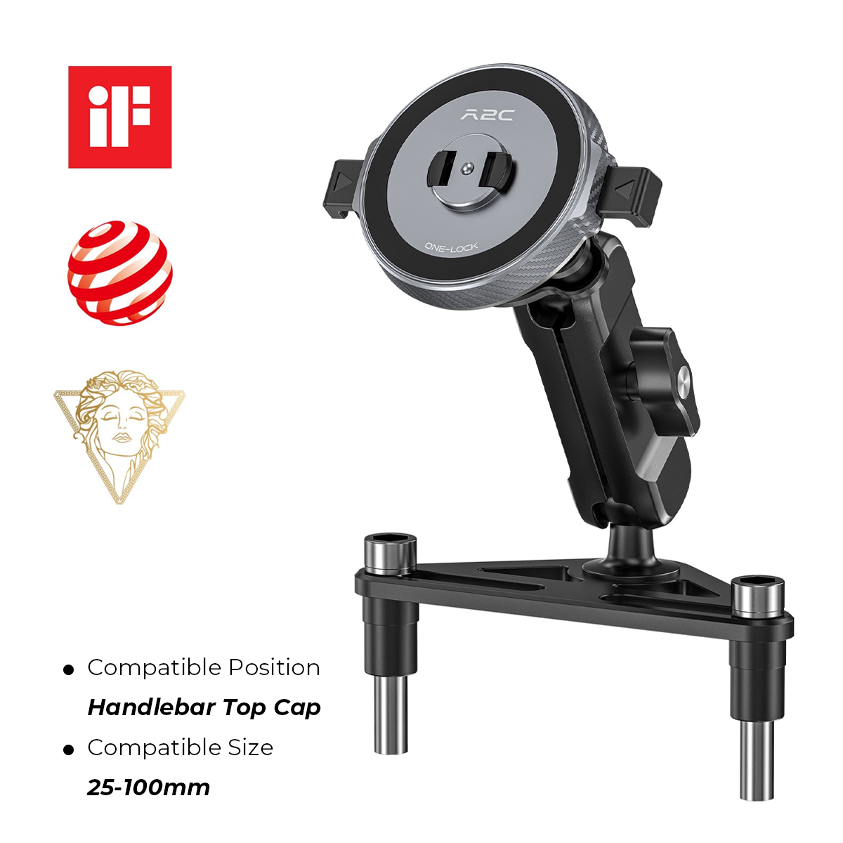 A2C One-Lock Ultra Motorcycle Phone Mount A2C
