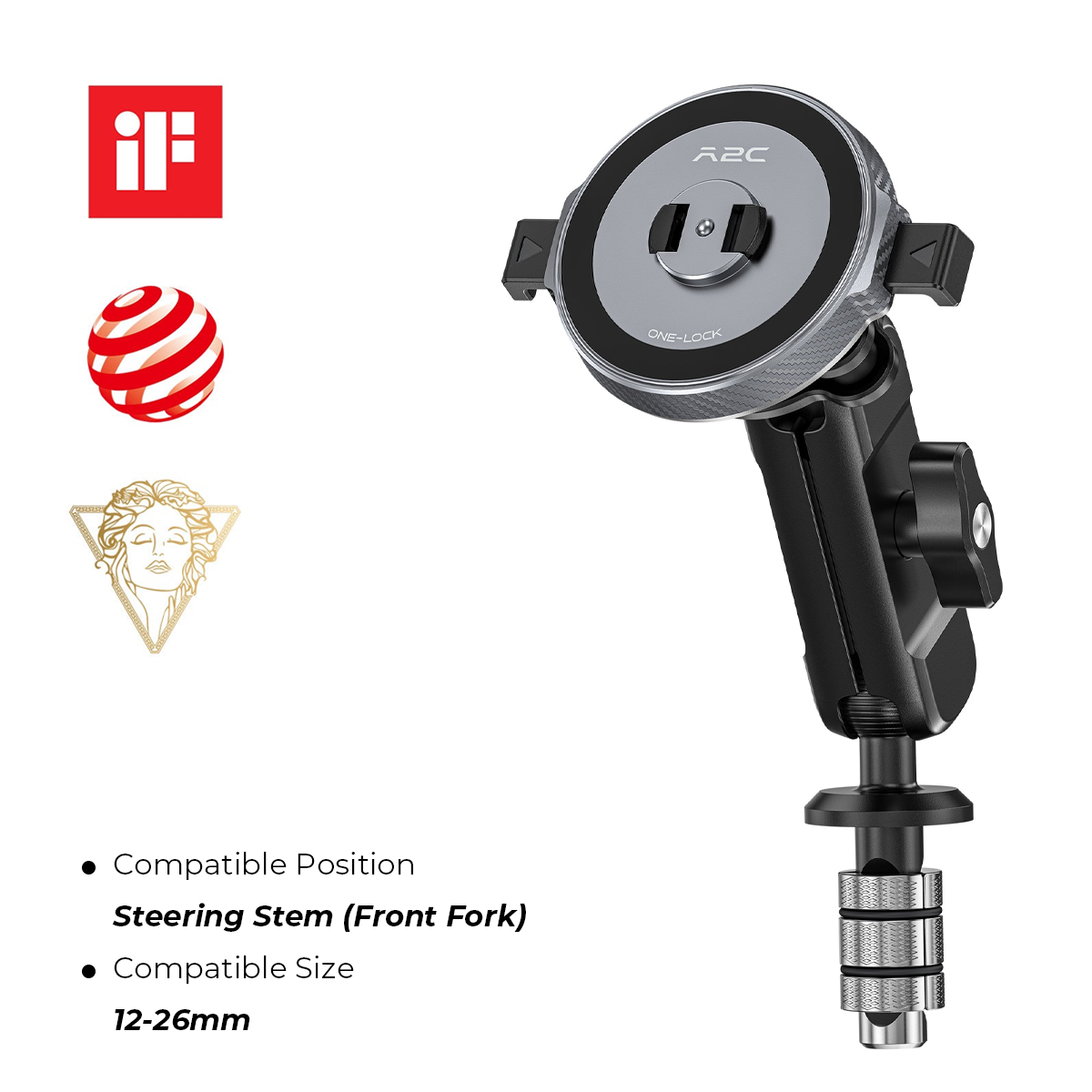A2C One-Lock Ultra Motorcycle Phone Mount A2C