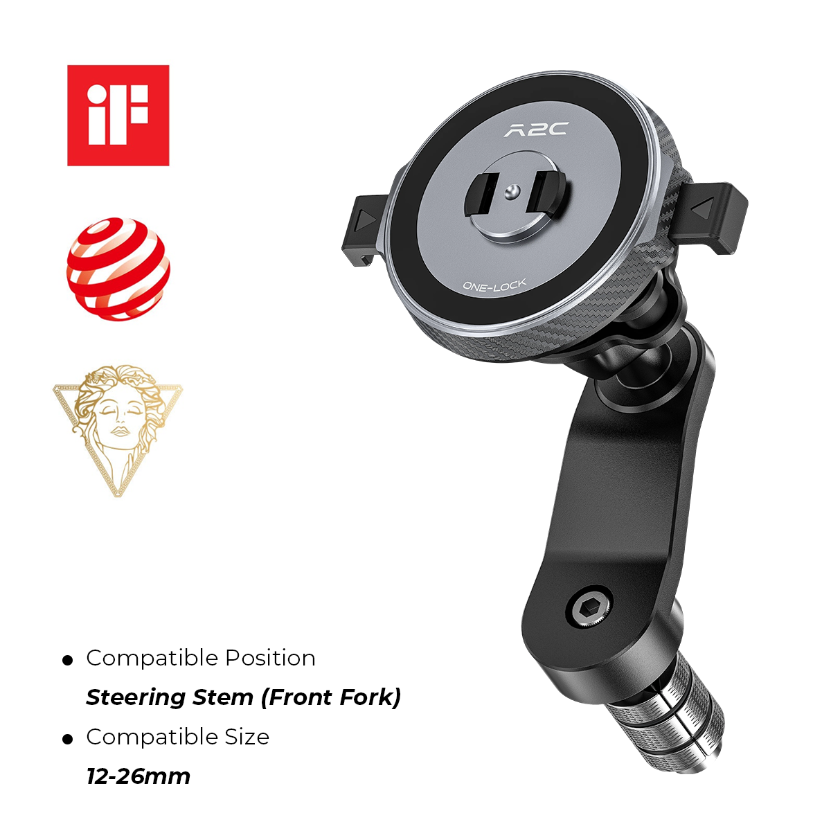 A2C One-Lock Ultra Motorcycle Phone Mount A2C
