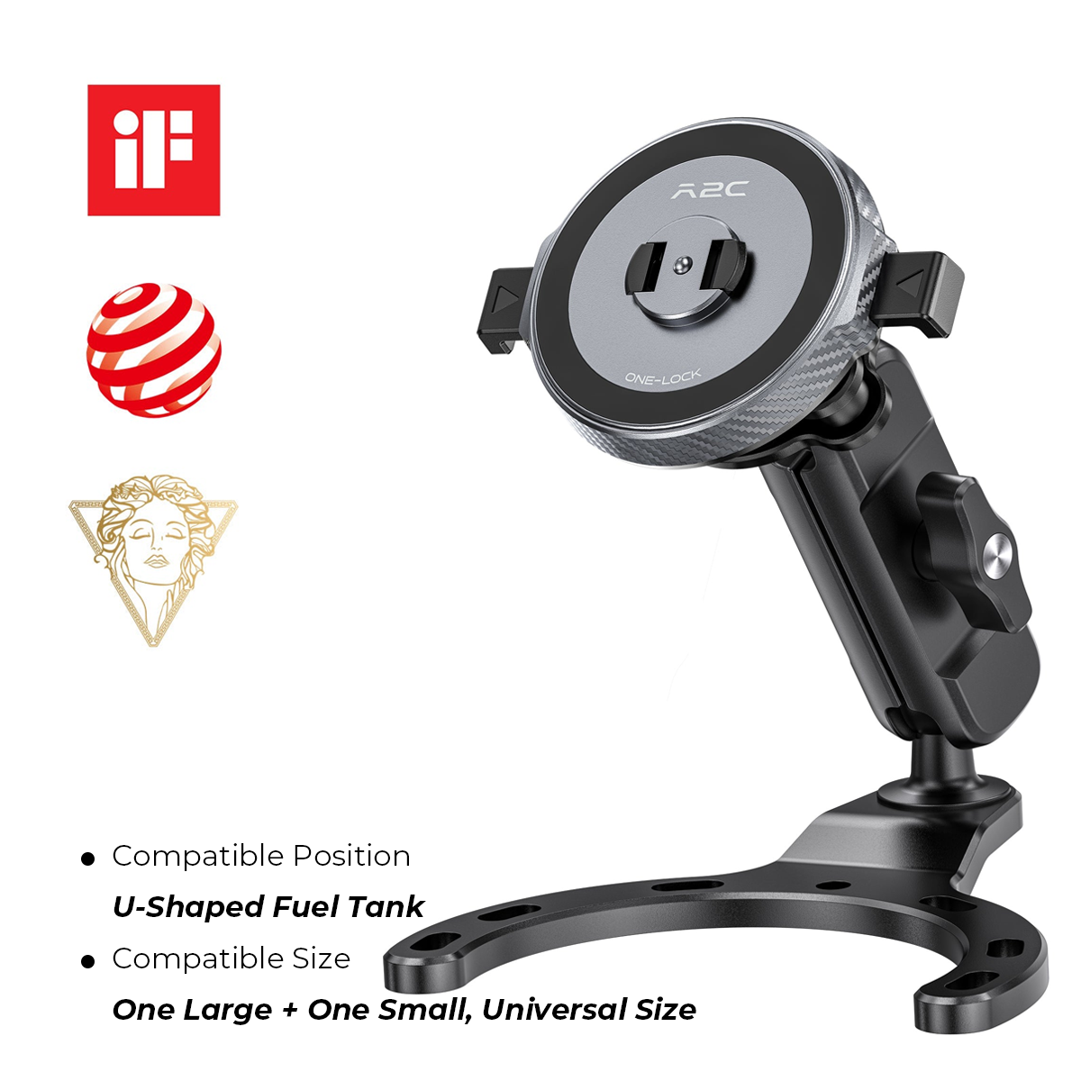 A2C One-Lock Ultra Motorcycle Phone Mount A2C