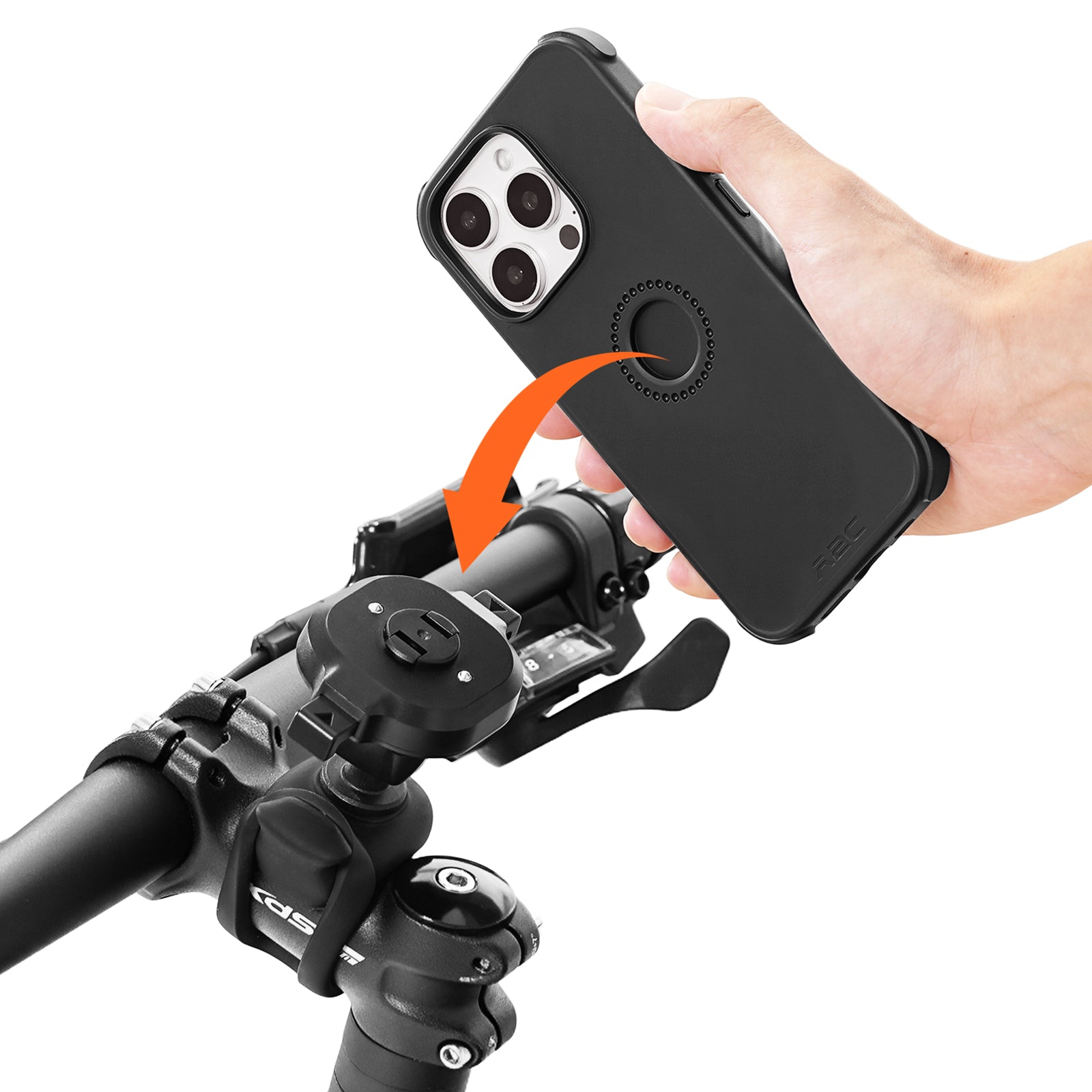 A2C One-Lock Bike Phone Holder Kit with iPhone Case A2C