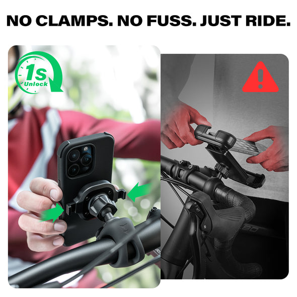 A2C One-Lock Bike Phone Holder Kit with iPhone Case