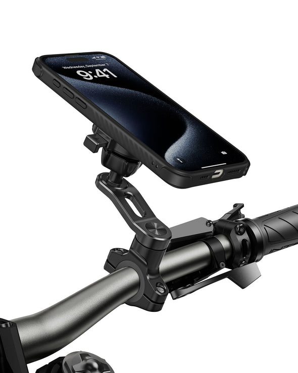 A2C One-Lock Motorcycle Handlebar Mount Kit – PC16 Magnetic Case + MB06 Alloy Bar Mount