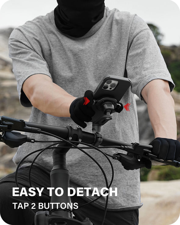 A2C One-Lock Motorcycle Handlebar Mount Kit – PC16 Magnetic Case + MB06 Alloy Bar Mount