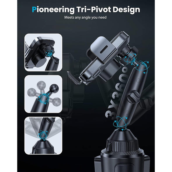 Tri-Pivot Dual Coil Auto Clamping Car Charger