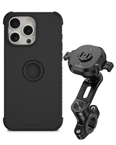 A2C One-Lock Motorcycle Handlebar Mount Kit – PC16 Magnetic Case + MB06 Alloy Bar Mount
