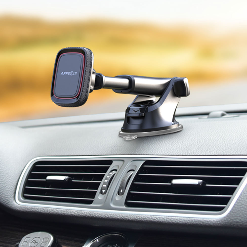 APPS2Car Phone Holder Magnetic Car Mount With Flexible Telescopic