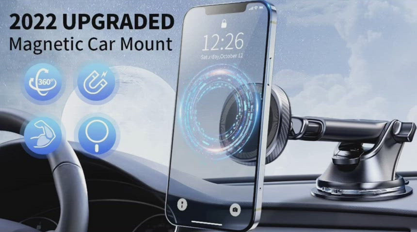 Strong Suction Cup Magsafe Car Mount for Dashboard Windshield APPS2Car