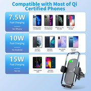Wireless Car Phone Charger Vent Cradle Mount APPS2Car Mount