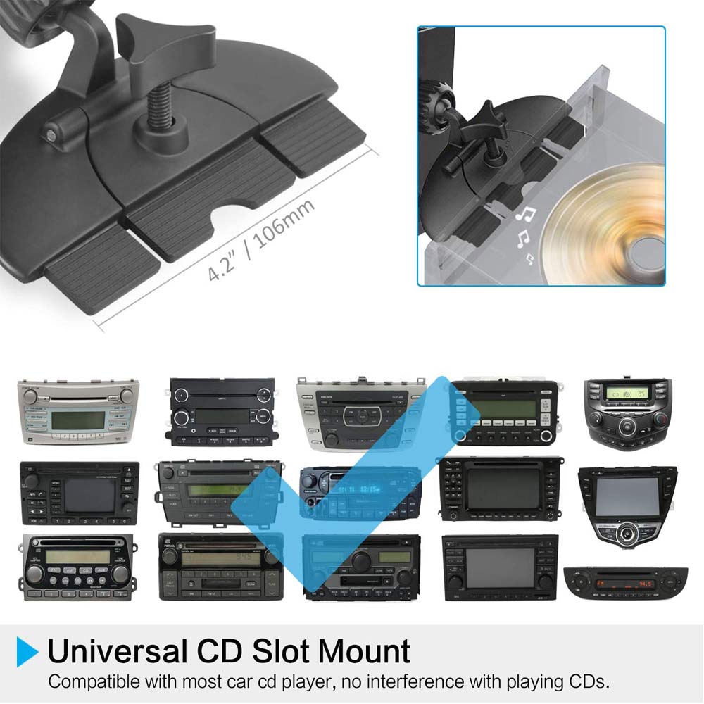 Universal CD Slot Tablet Car Mount APPS2Car Mount