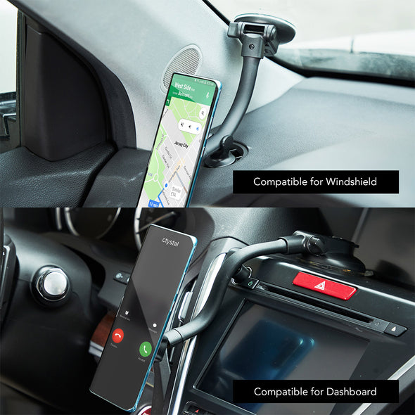 6.1-Inch Gooseneck Magnetic Car Mount With 6 Strong Magnets