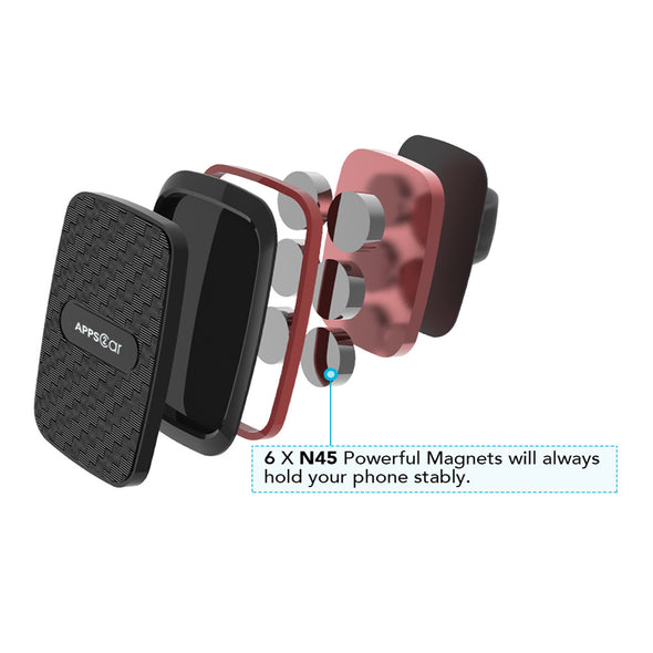 6.1-Inch Gooseneck Magnetic Car Mount With 6 Strong Magnets