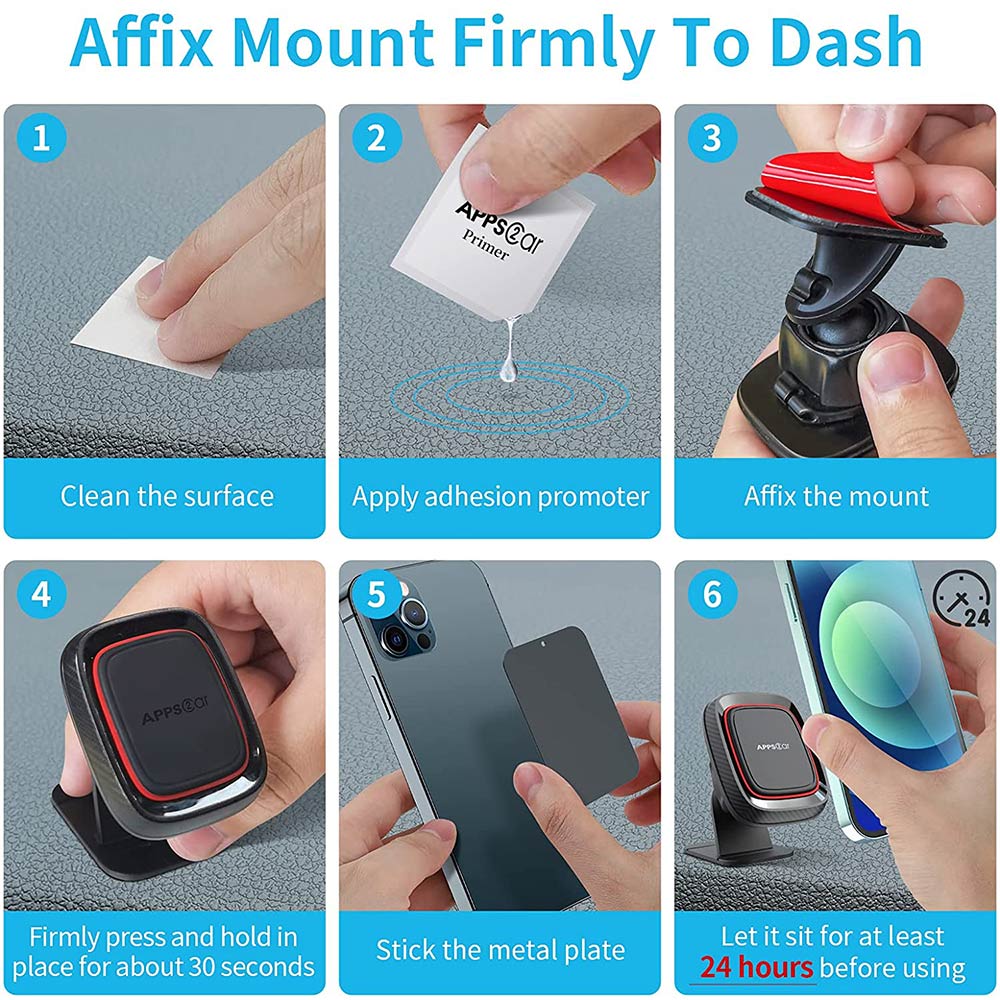 Stick On Dashboard Magnetic Phone Mount APPS2Car Mount