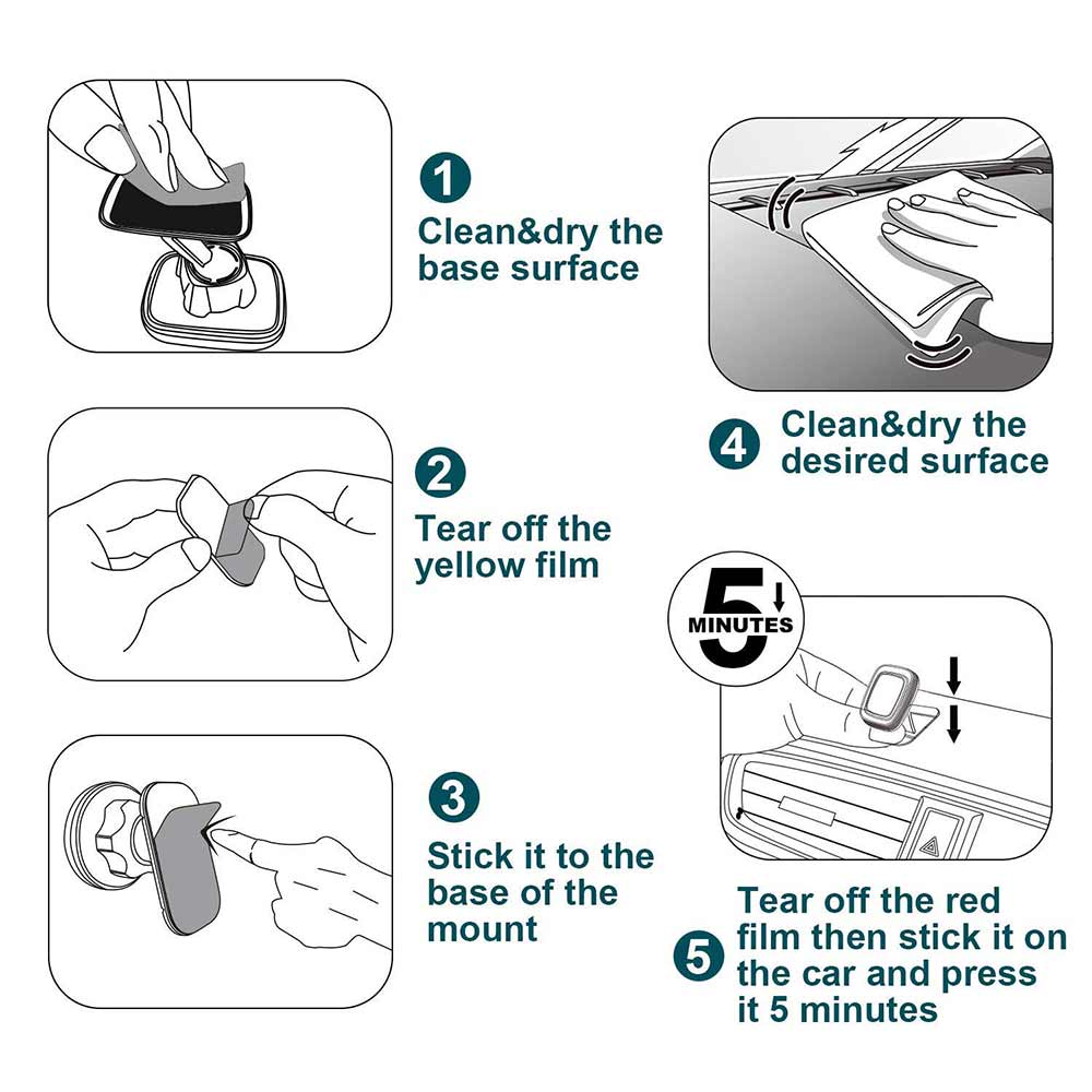 3M Sticky Adhesive Pads For Replacement APPS2Car Mount