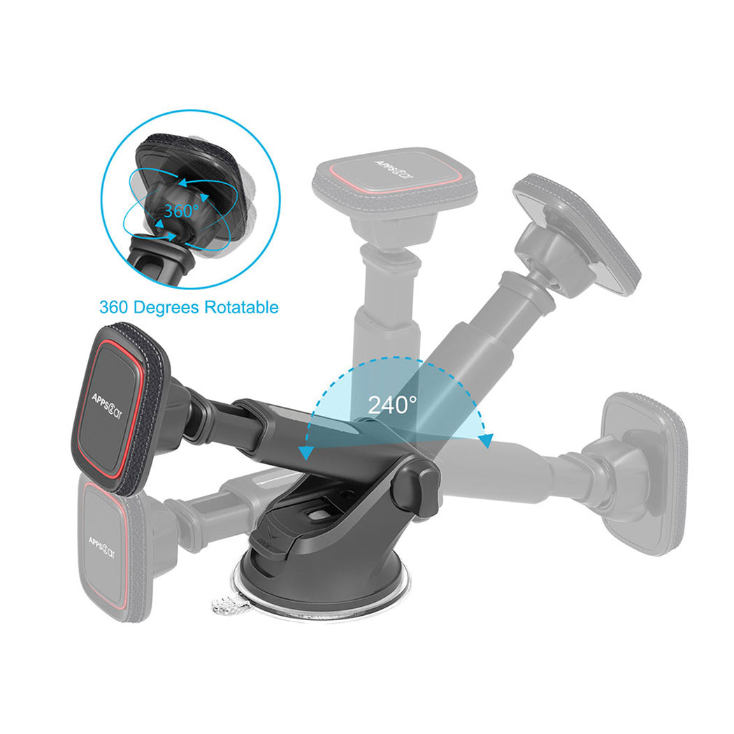 APPS2Car Adjustable Arm Suction Cup Magnetic Dash Mount Car Phone Holder –  APPS2Car Mount