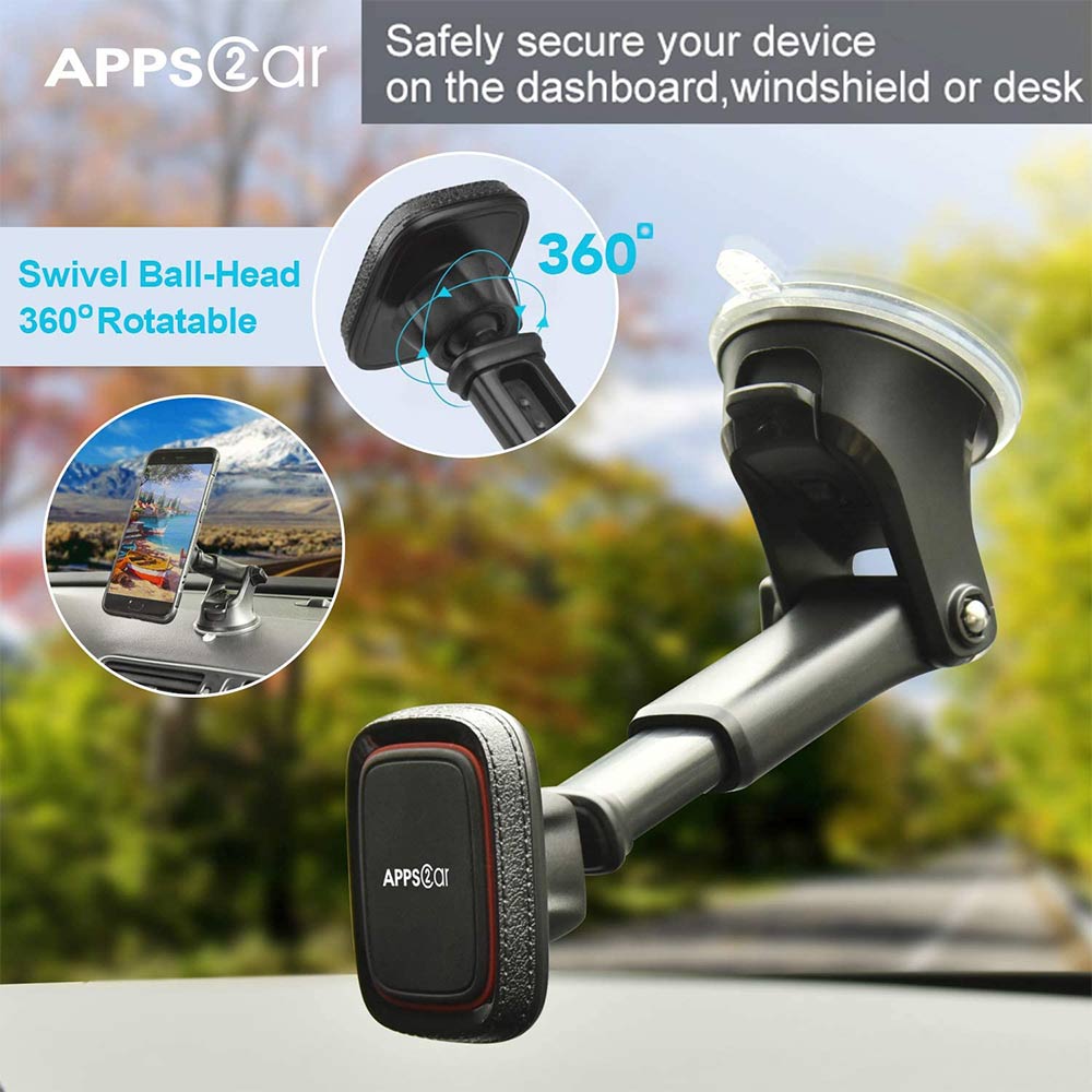 Magnetic Car Mount Windshield Suction Cup Phone Holder for